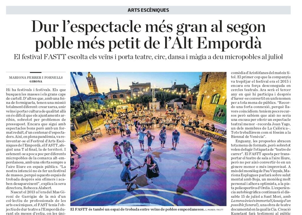 La nova edició del Festival FASTT Empordà al Diari ARA