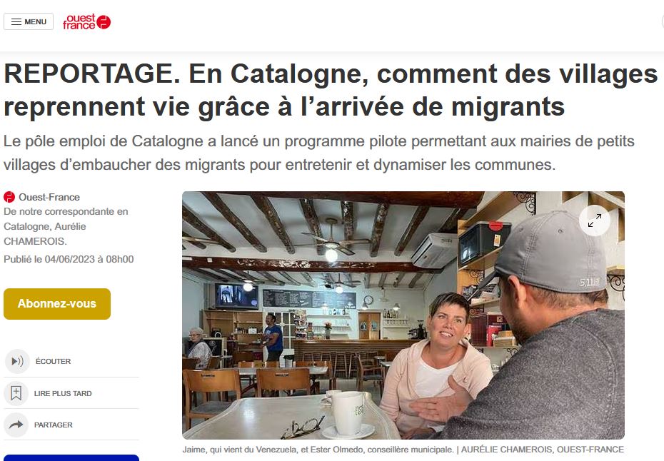 El diari Ouest-France s’acosta a Micropobles i al projecte Oportunitat500