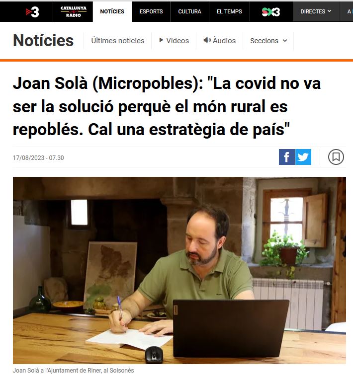 Entrevista amb Joan Solà, nou president de l’Associació de Micropobles de Catalunya